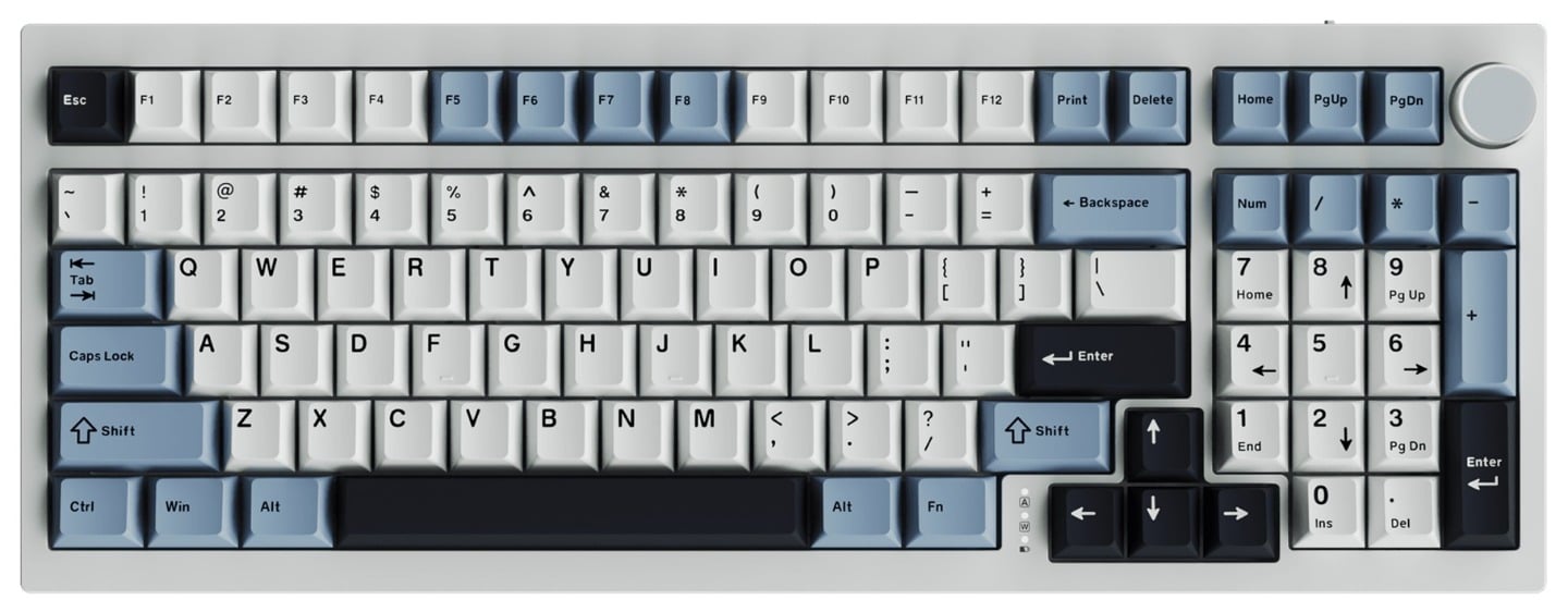 VOICSKY PULSE 96 Wireless Mechanical Azure Keyboard - Cloudy Tactile Switch
