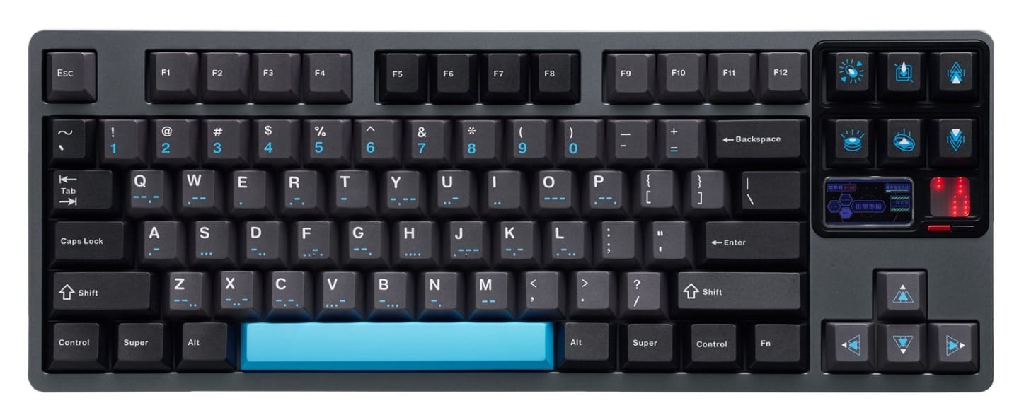 Qwertykeys QK80 MKII Wireless Mechanical Anodized Grey Keyboard - Oat Switch