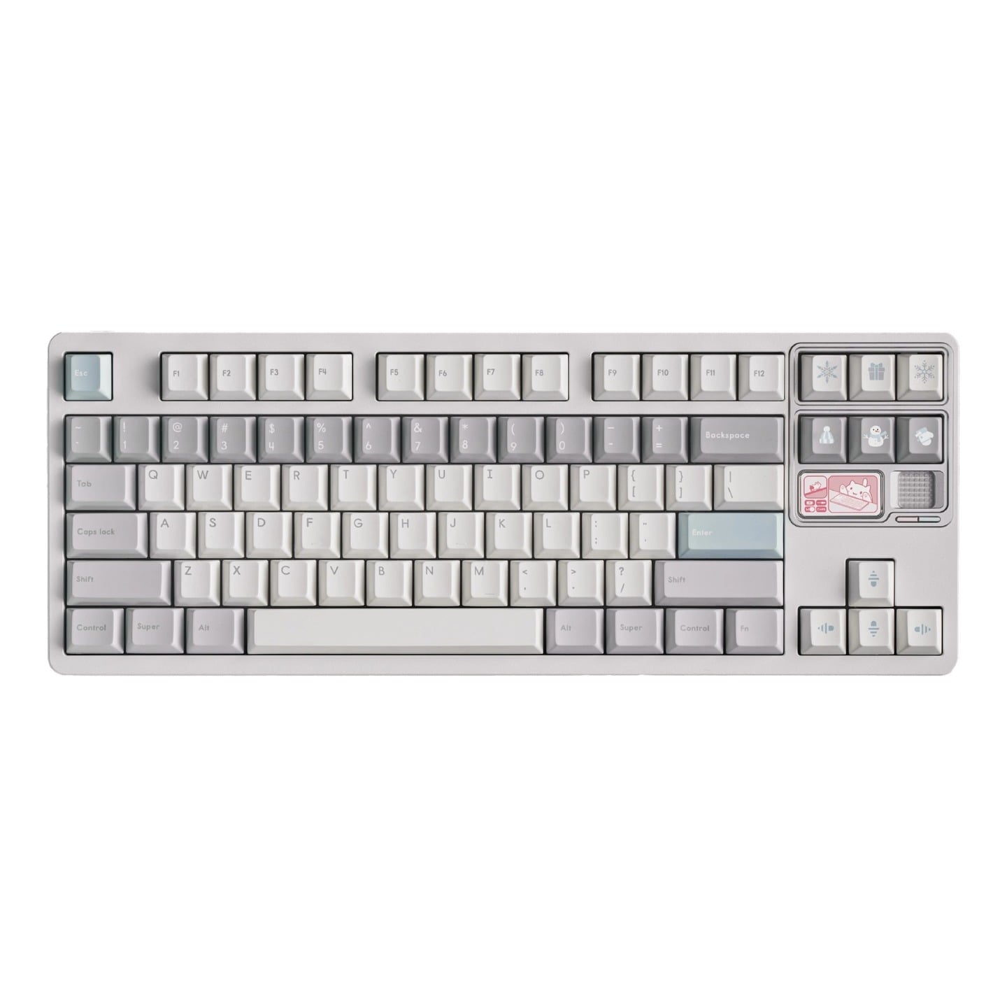 Qwertykeys QK80Mk2 Prebuilt Wireless Spray-coated White Mechanical Keyboard
