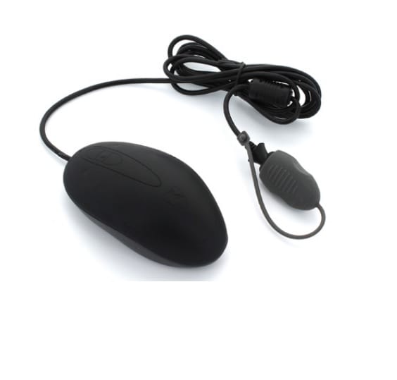 Seal Shield IP68 Silicone USB Mouse - Black