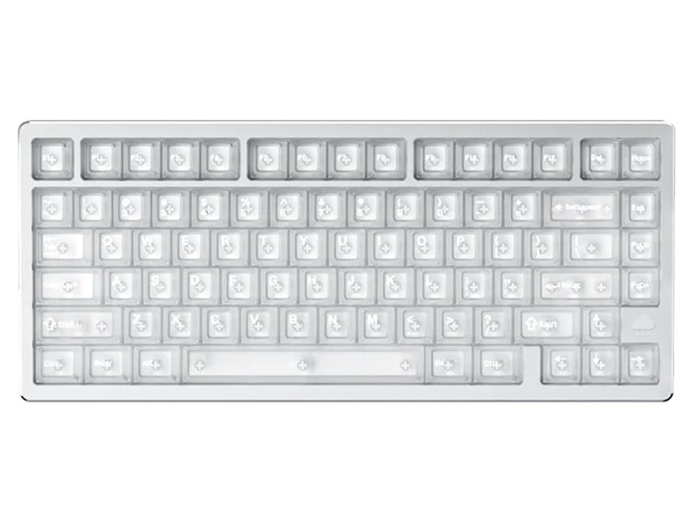 WOBKEY Rainy 75 Aluminum Wireless Mechanical Secret Silver Keyboard - Mango Switch
