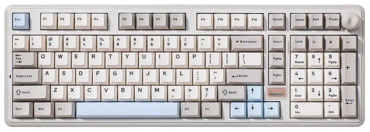 YUNZII B98 PRO QMK/VIA Hot-Swap Wireless Mechanical Beige Keyboard - Candy Linear Switch