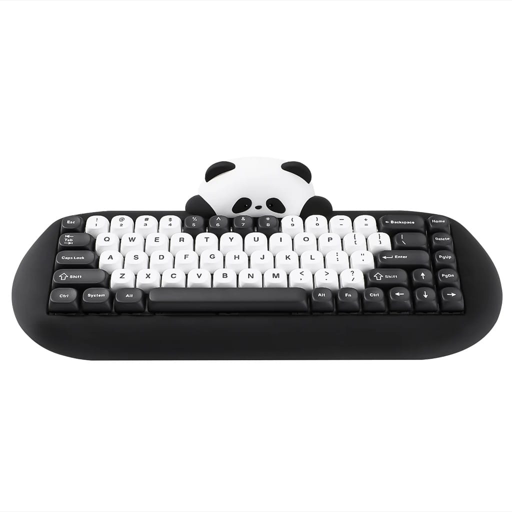 YUNZII C68 Panda Wireless Tri-Mode Hot-Swap Mechanical Black Keyboard - Panda Linear Switches