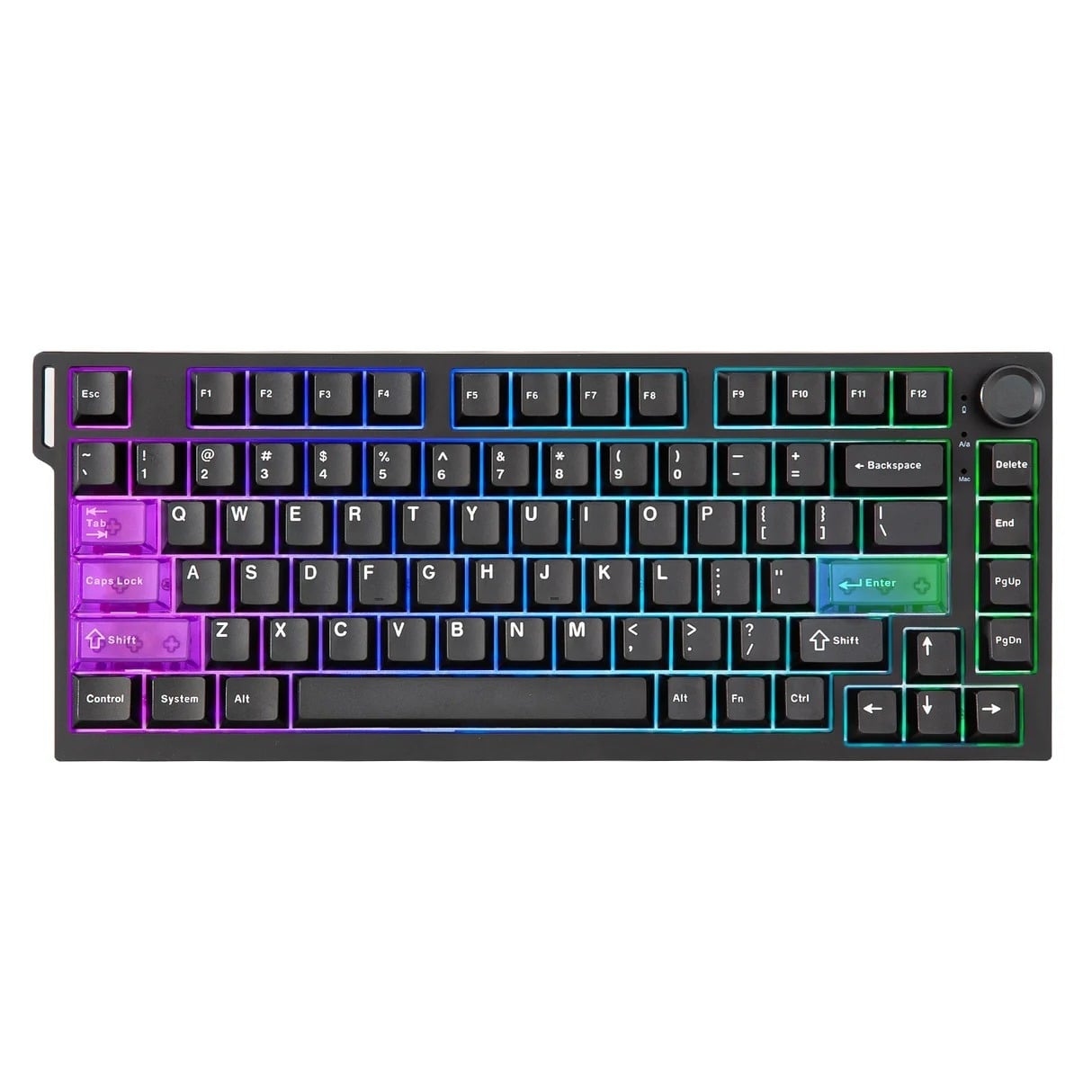 YUNZII RT75 PRO Dual-8K Rapid Trigger Wireless Gaming Magnetic Black Keyboard - Outemu Magnetic Red Switch
