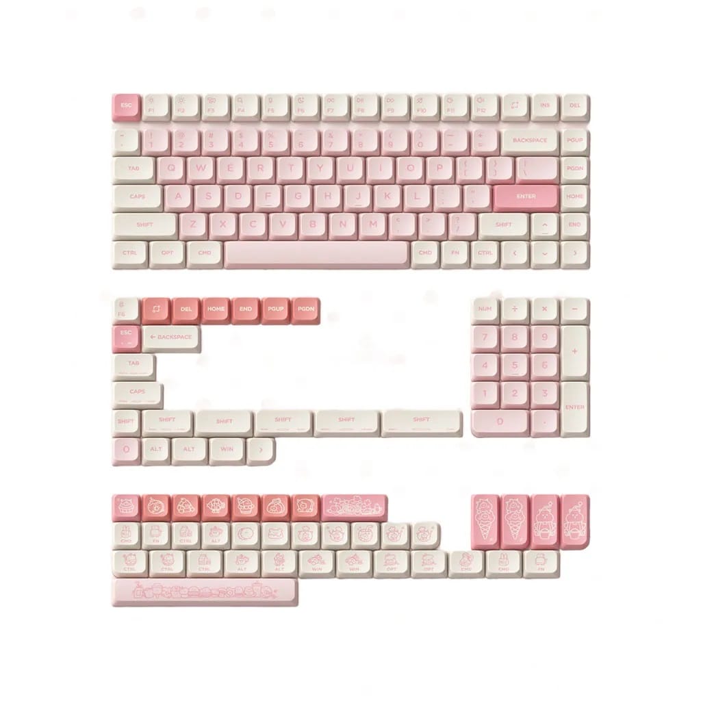 Nuphy Low-Profile Sweet Island nSA Dye-Sub PBT Keycaps - 159 keys