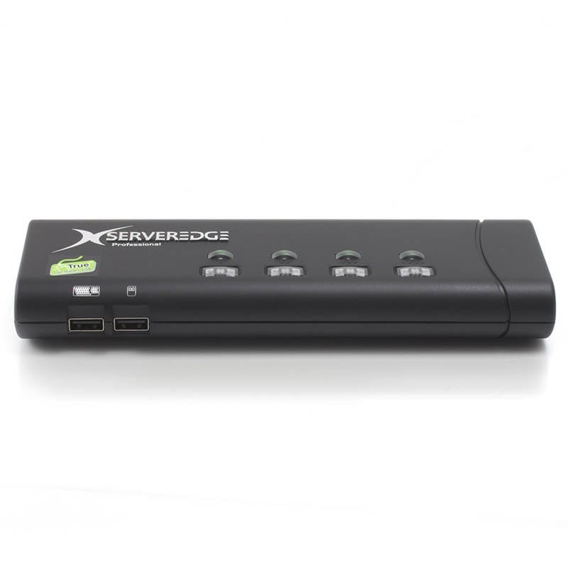 Serveredge 4-Port Slimline USB/VGA KVM Desktop Switch With Cables