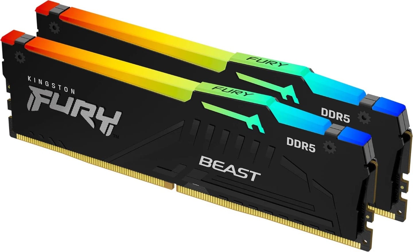 (Open Box) Kingston Fury Beast RGB 16GB (2X8) DDR5-6000 Memory - Black