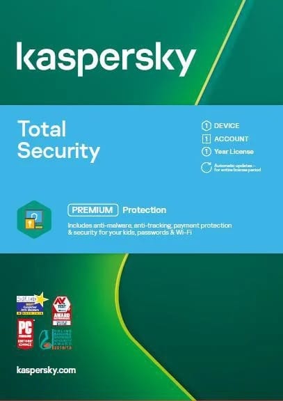 Kaspersky Total Security 1 Device 1-Year AntiVirus Software
