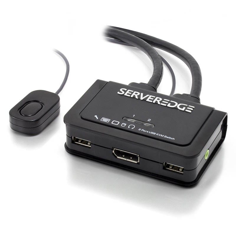 Serveredge 2-Port USB/DisplayPort Cable KVM Switch