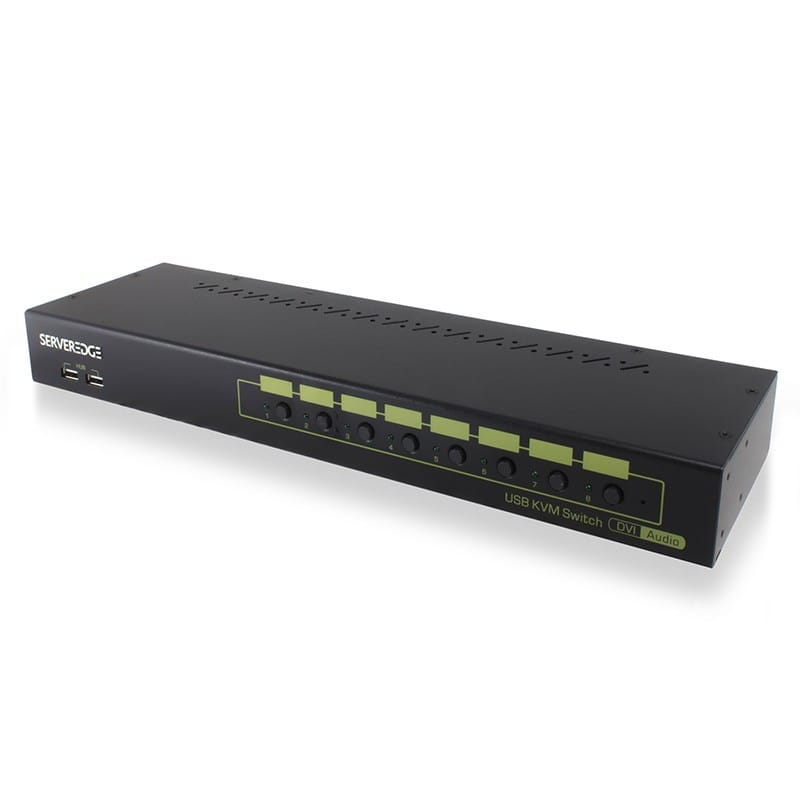 Serveredge 8-Port DVI USB KVM Combo Switch with Audio, Mic & USB Hub 2.0