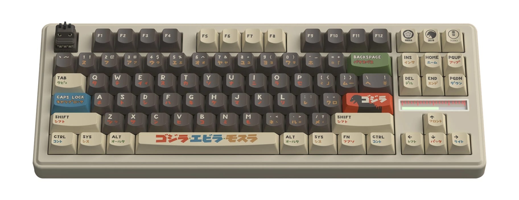 Keytok SMILE Black Classic Godzilla PBT Keycaps 173pcs/Set