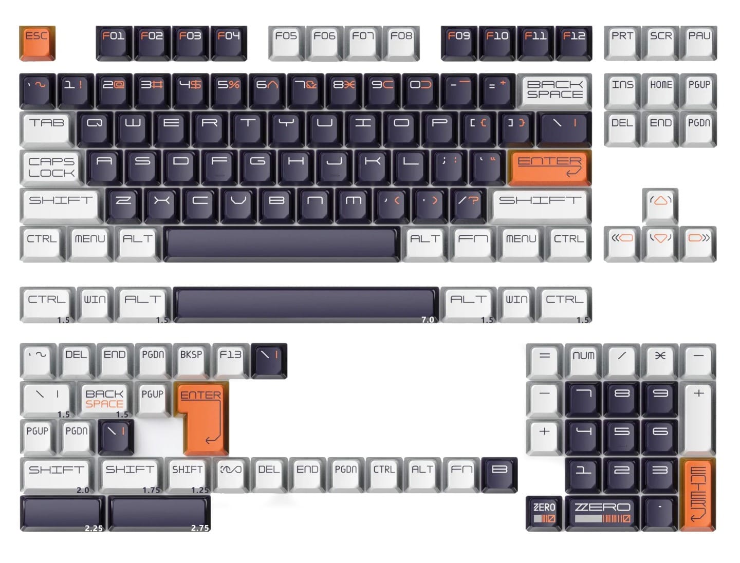 Keytok KOL Zero Division Dye-Sub PBT Keycaps 142pcs / Set