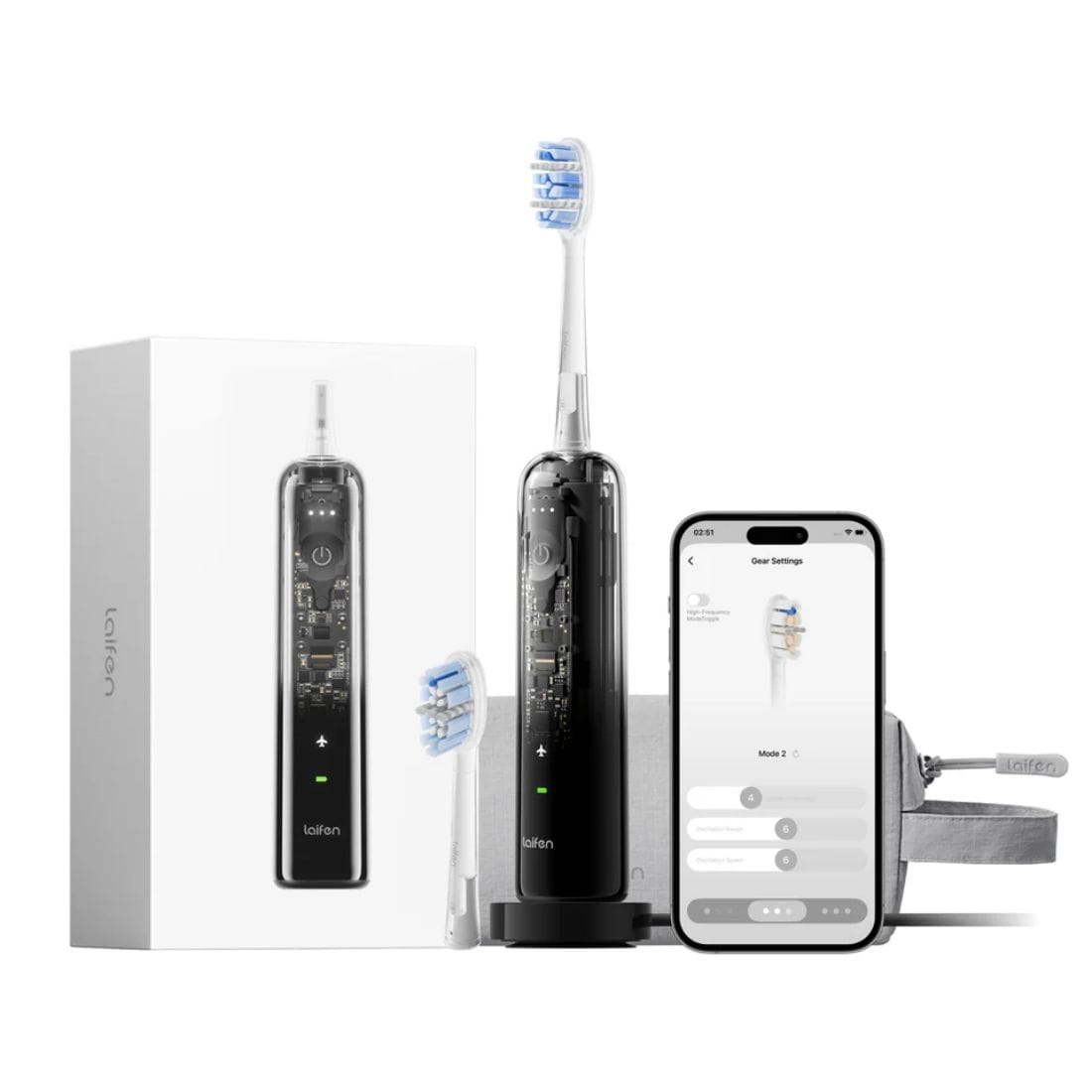 Laifen Wave Pro Electric Toothbrush - ABS Transparent