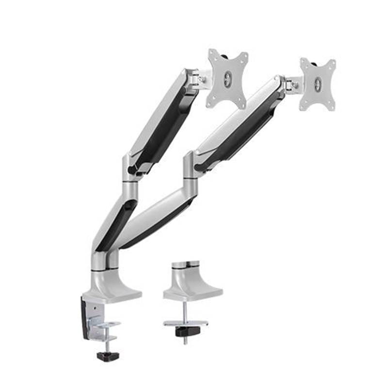 Brateck Counterbalance 13"-32" Dual Monitor Arm - Metallic Grey