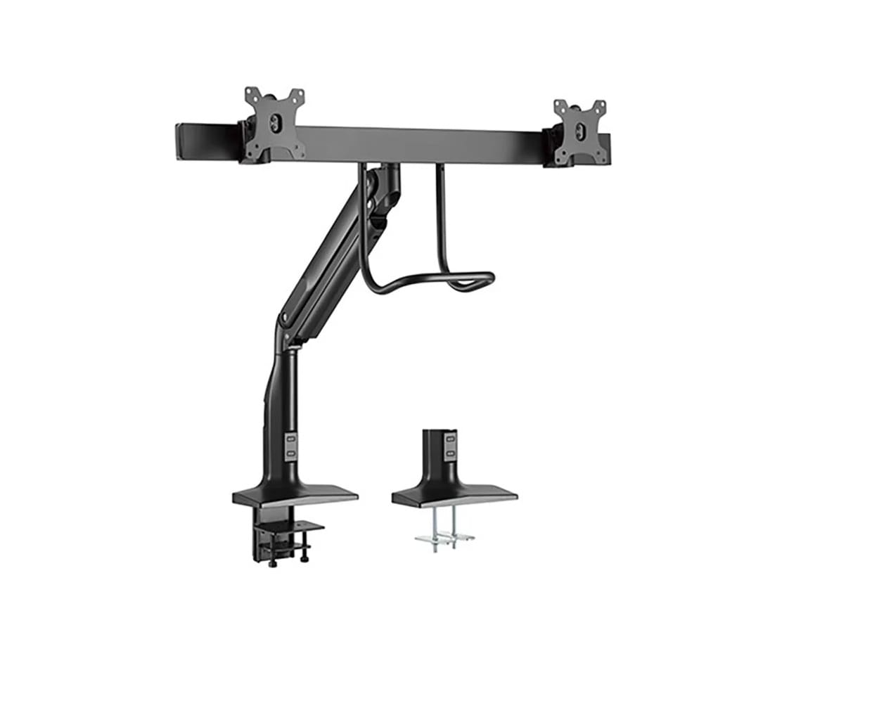 Brateck Dual SEL Gas Spring Aluminium Mon Arm 17-35"