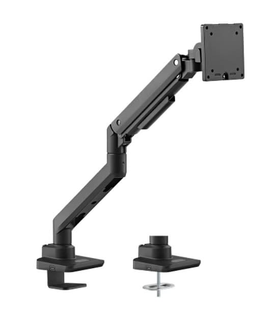 (Ex-Demo) Brateck Desk-Mounted Gas Spring Monitor Arm Fits Most 17"-19" Monitor - Black