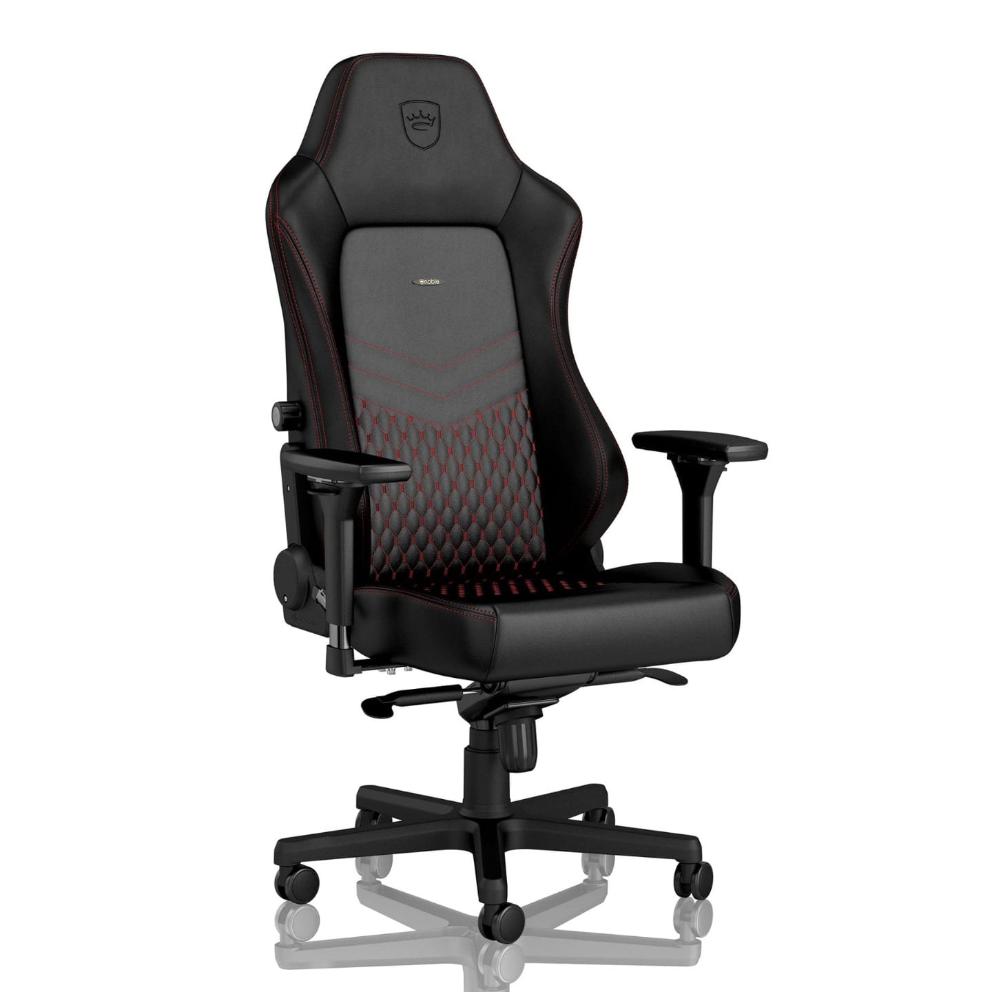 Noblechairs HERO Top Grain Leather Gaming Chair Black/Red