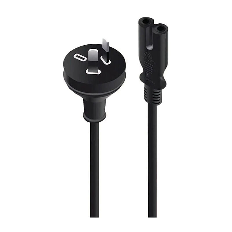 Lindy 1m Mains Power Cable 2-Pin Plug to C7 Socket