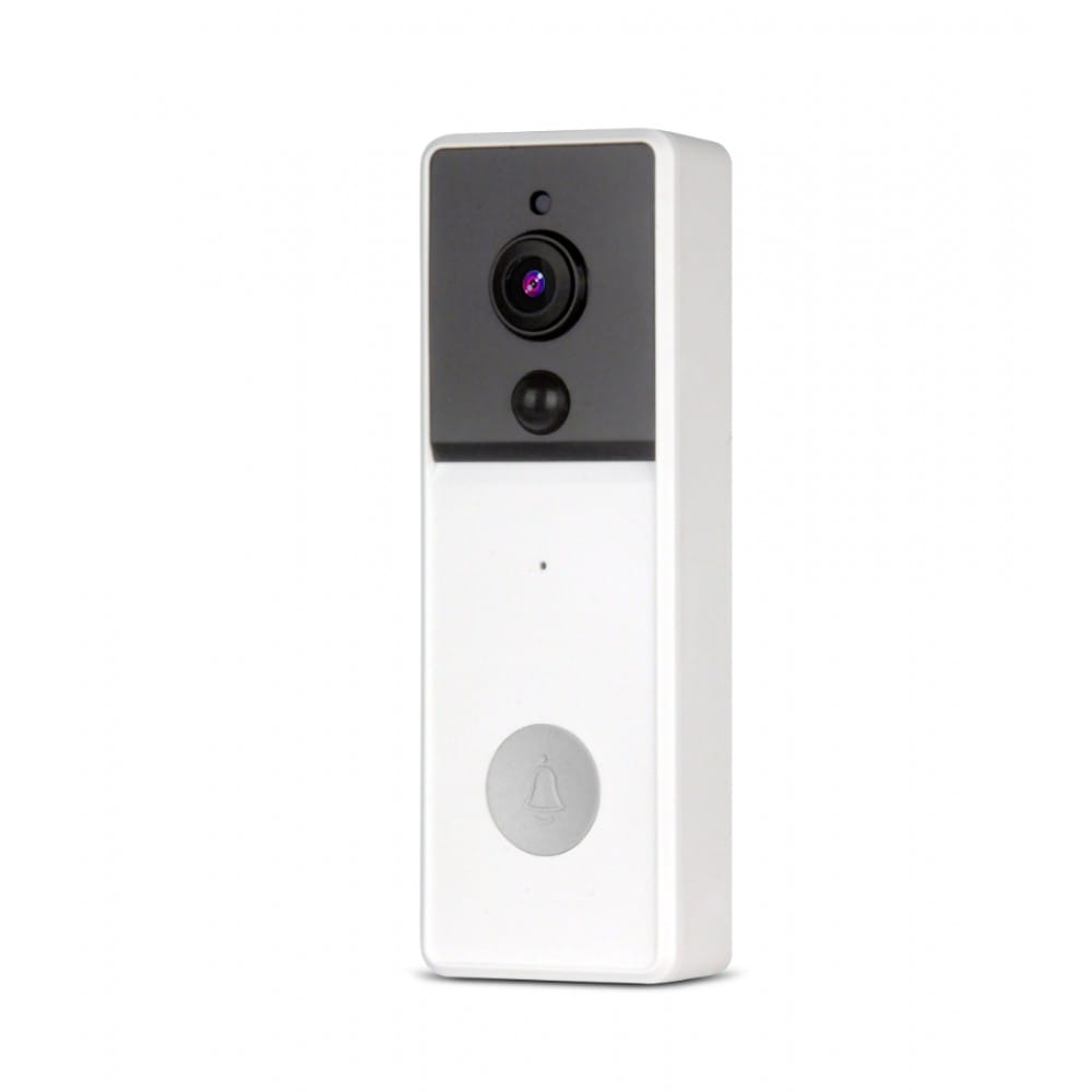Laser Smart FHD Video Doorbell with Chime - White

