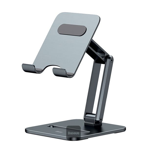 Baseus Desktop Biaxial Foldable Metal Tablet iPad Aluminum Alloy Stand - Grey