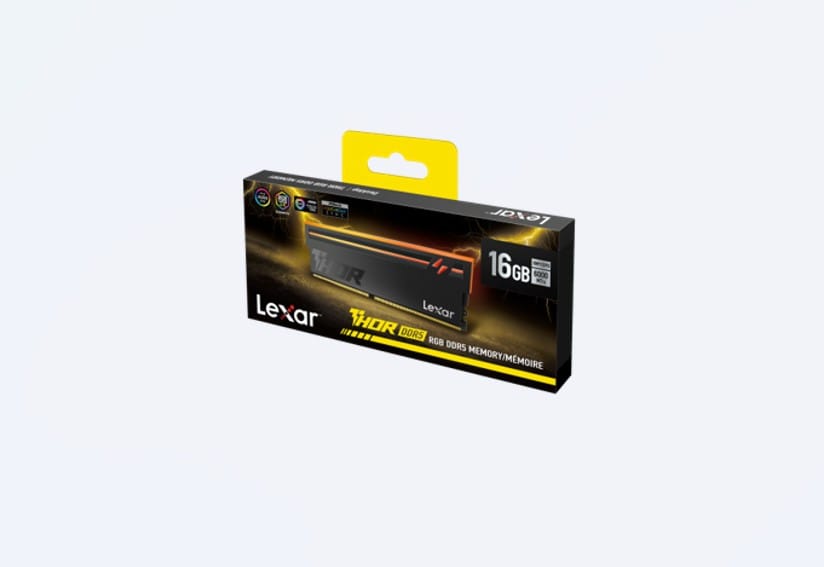 Lexar THOR G2 OC 16GB (1x16GB) DDR5-6000 CL36 Memory - Black
