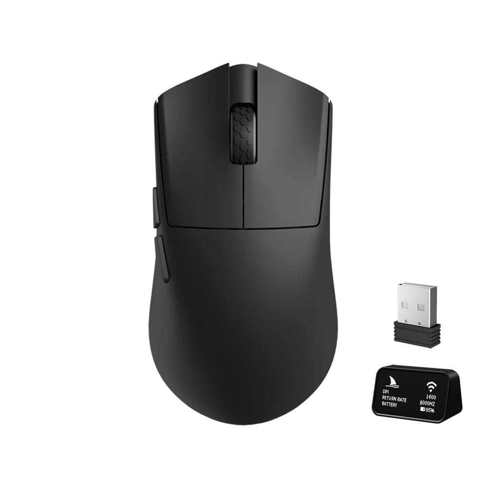Darmoshark M3XS PRO ghostCat Trio-Mode Lightweight 8K Polling Rate Gaming Mouse - Black