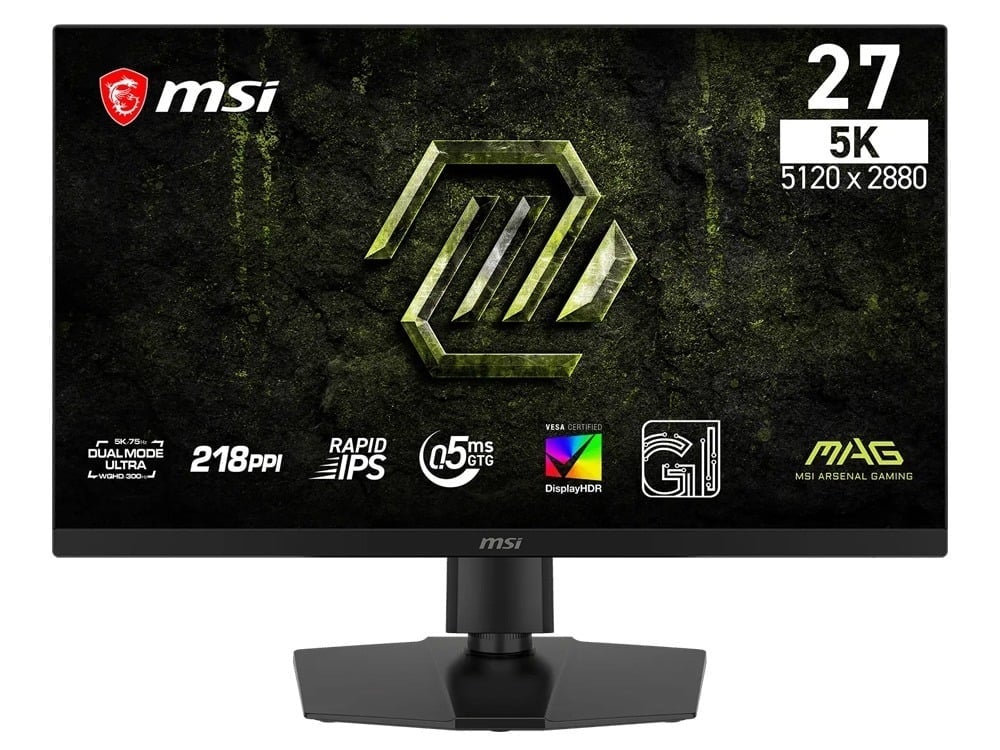MSI MAG 271KPD7 26.9" Dual Mode 5K 75Hz / WQHD 300Hz 0.5ms Rapid IPS Gaming Monitor