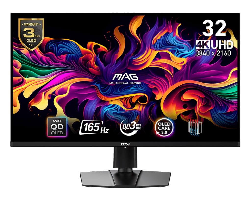 MSI MAG 321UP 31.5" 4K UHD QD-OLED 0.03ms 165Hz Adaptive Sync Monitor

