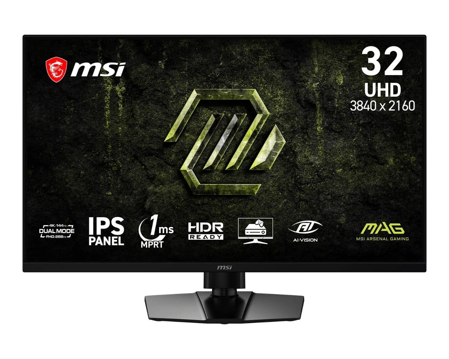 MSI MAG 321UPD E14 31.5" Dual Mode IPS 1ms UHD 144Hz/FHD 288Hz Monitor
