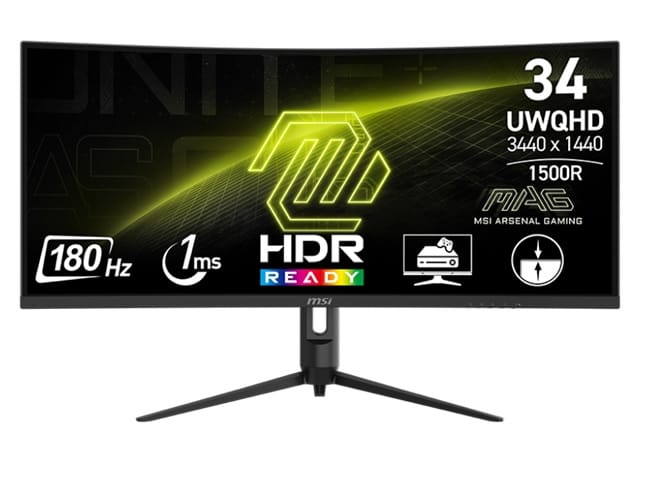 MSI MAG 342CQR E2 34" VA UWQHD 1ms 180Hz  Curved Monitor