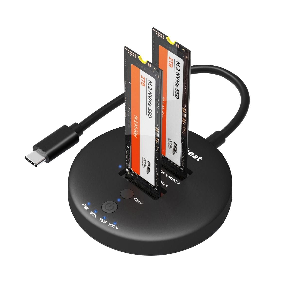 mbeat H3 USB 3.2 Gen2×2 20Gbps Dual M.2 NVMe SSD Dock with Clone Duplicator