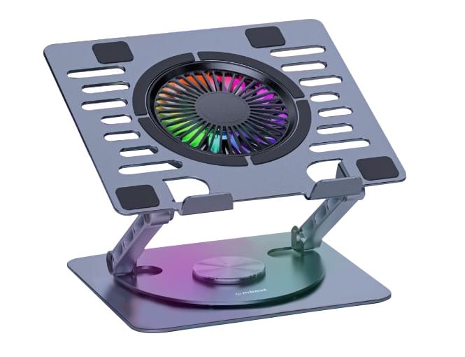 mbeat Stage S8 Rotating Laptop Stand with RGB Cooling Fan and USB Ports