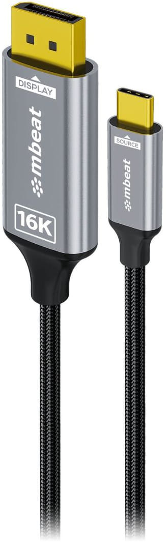 mbeat ToughLink 1.8m 16K USB-C to Displayport Cable Space Grey
