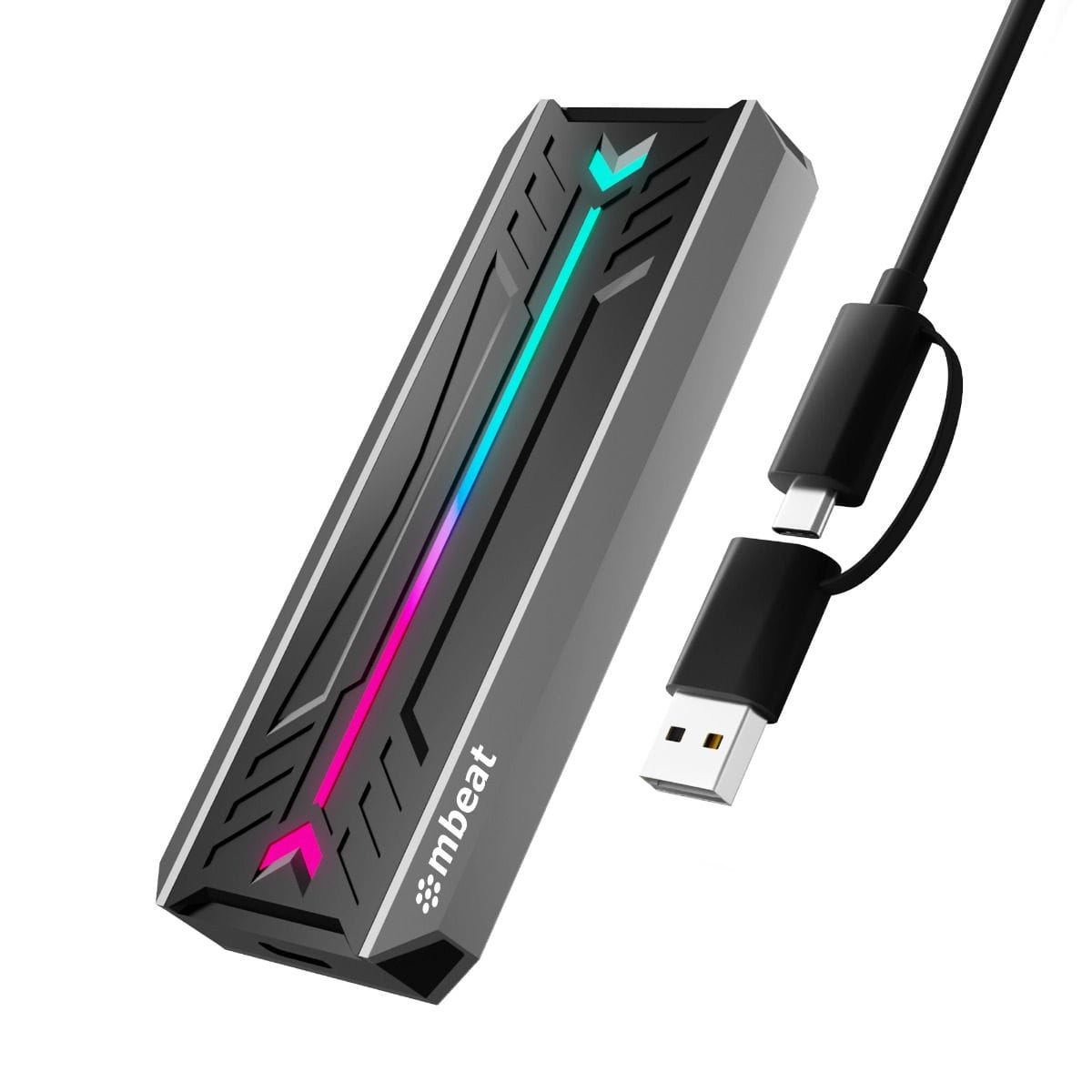 mbeat RGB SSD Enclosure For M.2 NVMe and SATA
