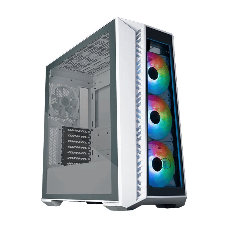 Cooler Master MasterBox 520 RGB TG Mid-Tower E-ATX Case - White