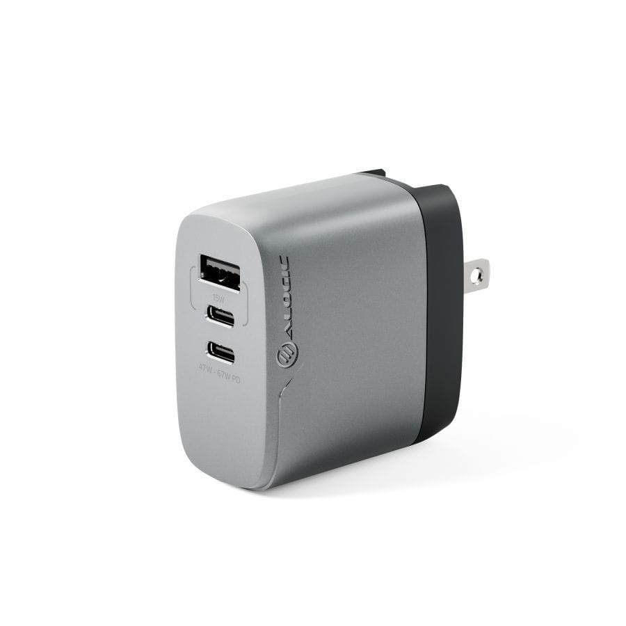Alogic 3X67 Rapid Power 67W GaN Charger - Space Grey