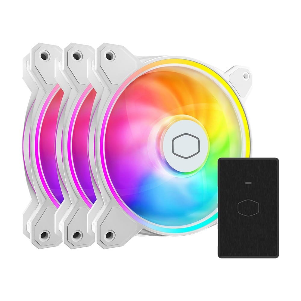 Cooler Master MF120 Halo2 Dual Loop ARGB 3-in-1 Case Fan - White