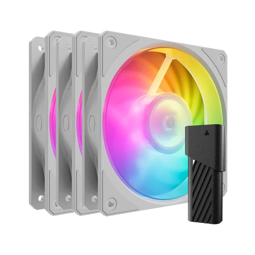Cooler Master Mobius 120P ARGB Fan - White (3-Pack)