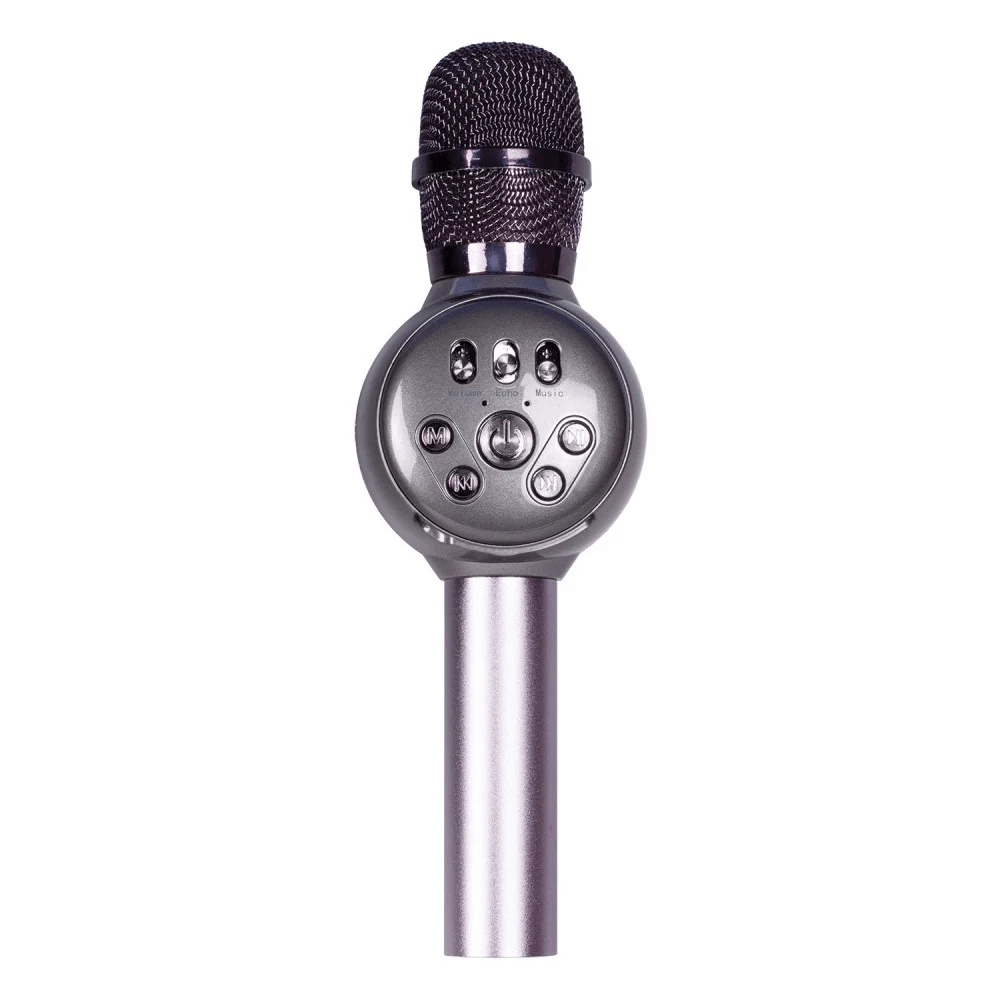 Laser LED Karaoke Microphone - Silver
