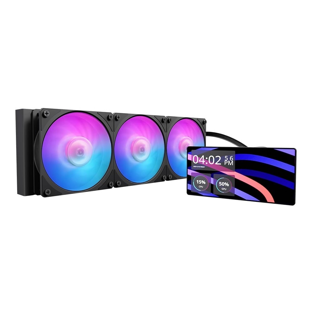 Cooler Master MasterLiquid Core LCD 6" 360 Black ARGB CPU Cooler - Black