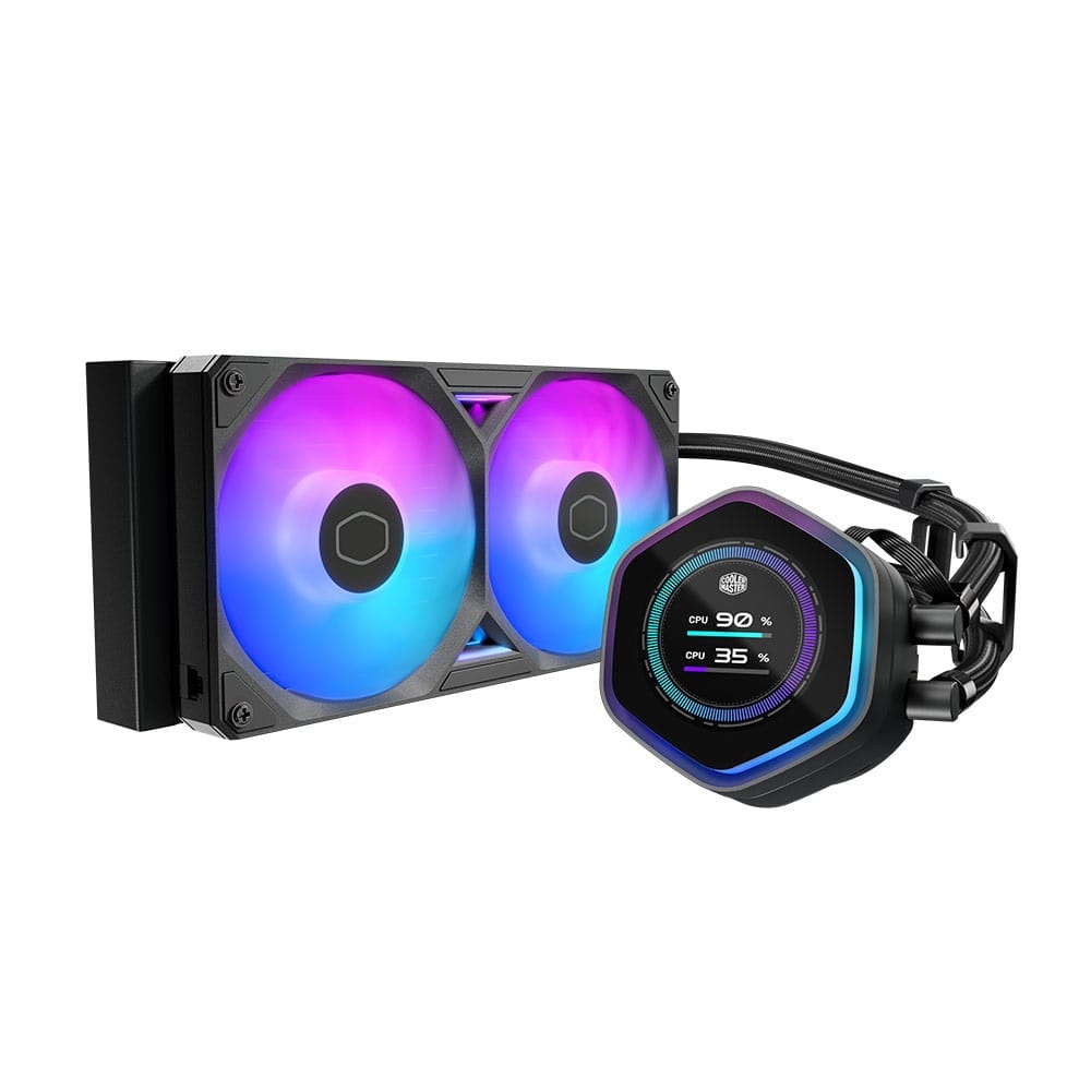 Cooler MasterLiquid 240 Atmos II LCD ARGB CPU Cooler - Black