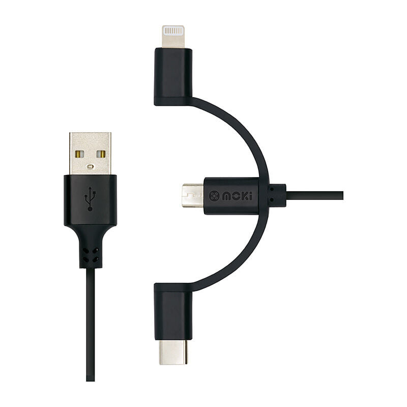 Moki 3-1 MicroUSB/USB-C/Lightning Charge Cable