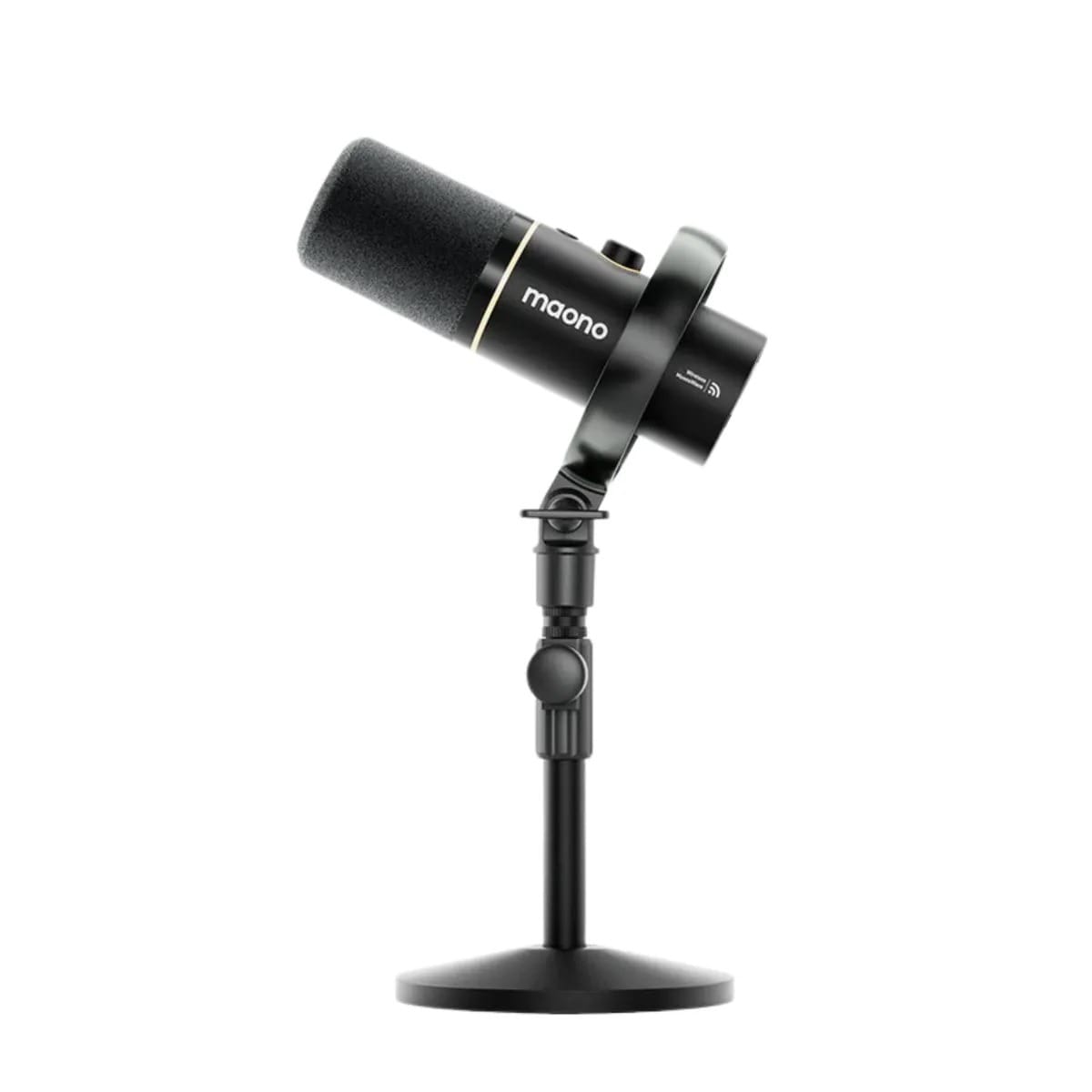 MAONO PD200W Hybrid Podcasting Wireless Microphone - Desktop Stand
