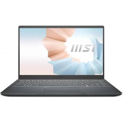 (Refurbished) MSI Modern 14 14" FHD IPS Laptop, i7-1195G7, 8GB RAM, 512GB SSD, Windows 11 Home - Carbon Grey