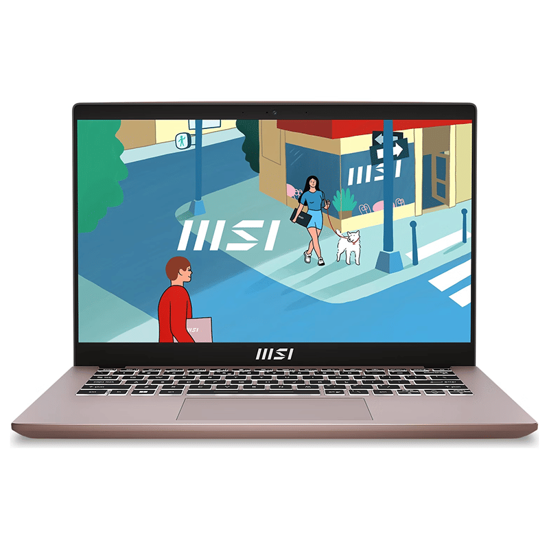 MSI Modern 14" FHD i5-1235U, 16GB RAM, 512GB SSD, Windows 11 Home - Beige Rose