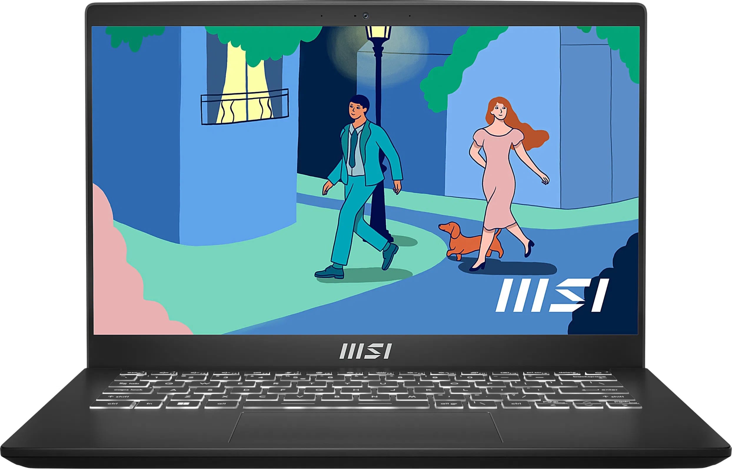 (Refurbished) MSI Modern 14 C12MO 14" FHD Laptop, i5, 16GB RAM, 512GB SSD, Windows 11 Home - Black
