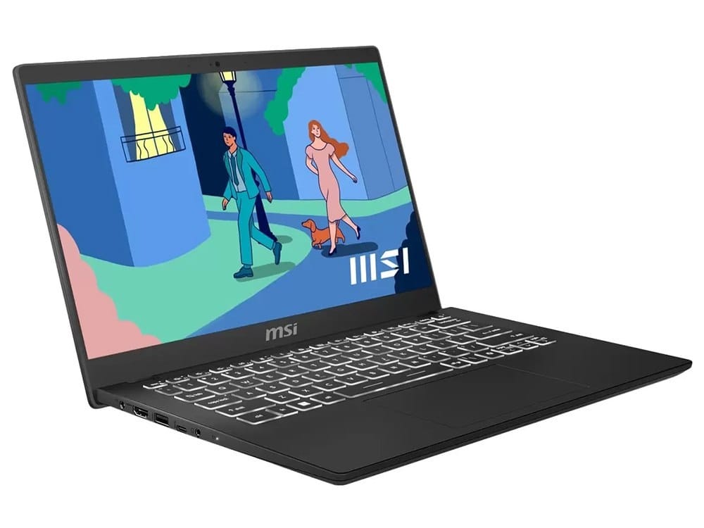 MSI Modern 14 Core 7M 14" FHD Laptop, Ryzen 5 7430U, 8GB RAM, 512GB SSD, Windows 11 Home