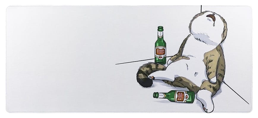YUNZII Keynovo Desk Mat 900x400x3mm Mousepad - Drunk Cat