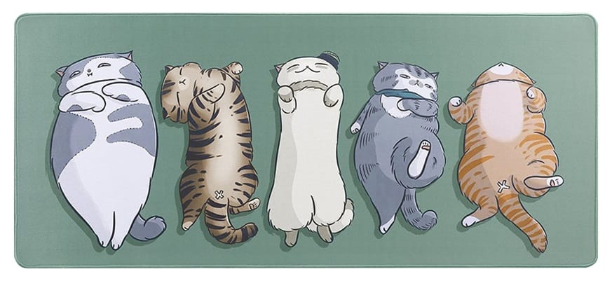 YUNZII Keynovo Desk Mat 900x400x3mm Mousepad - Sleeping Cat
