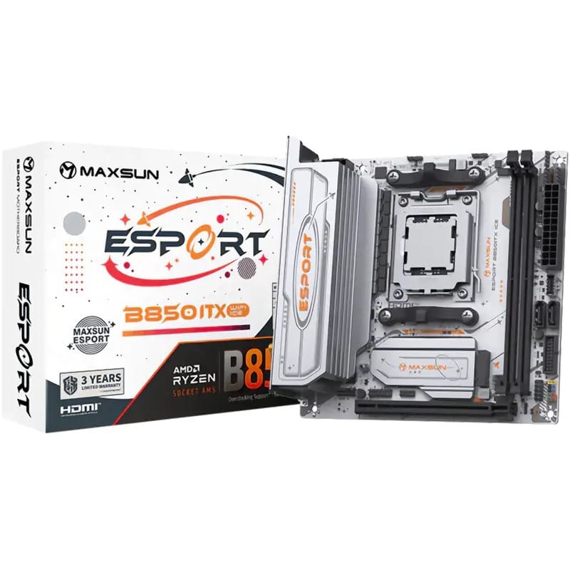 (Ex-Demo) Maxsun E-sport B850 ITX WIFI ICE AM5 Motherboard